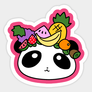 Fruit Panda Face Sticker